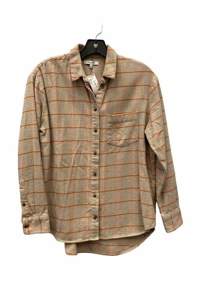 MadeWell Size S Brown Multi Long Sleeve Shirts