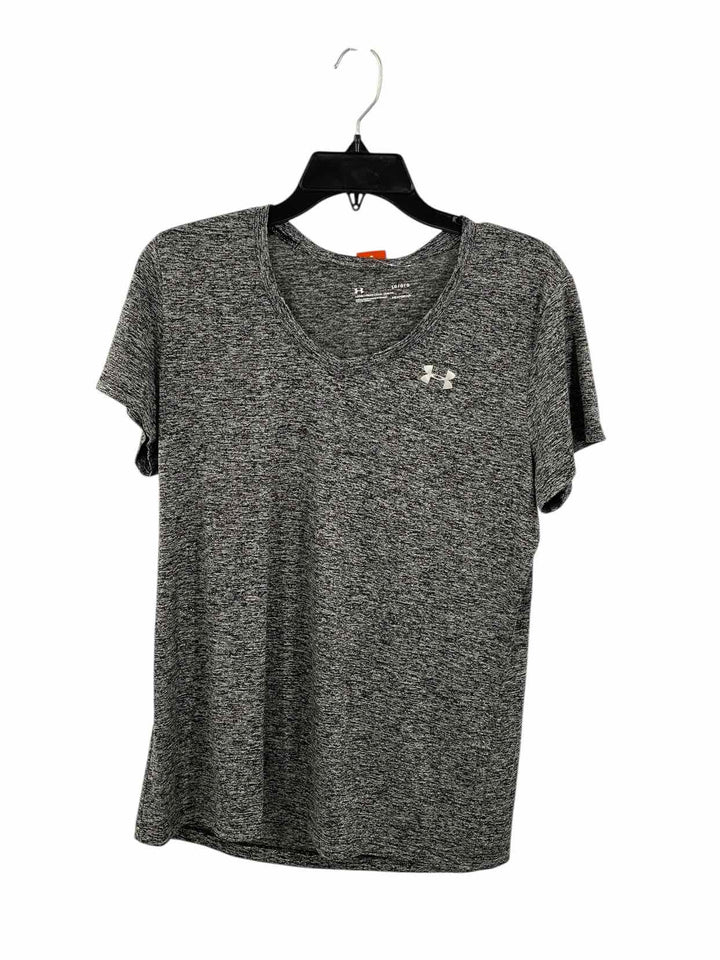 Under Armour Size L Grey Athletic Short Sleeve