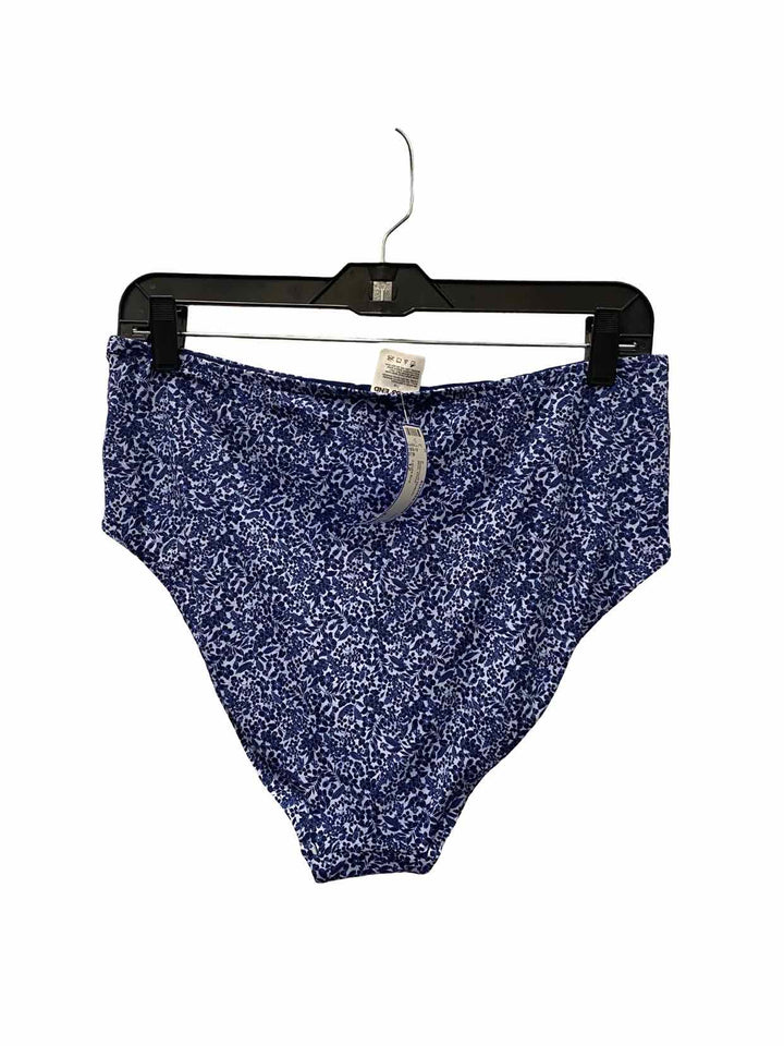 Lands End Size 12 Blue Floral Swimsuit Bottom