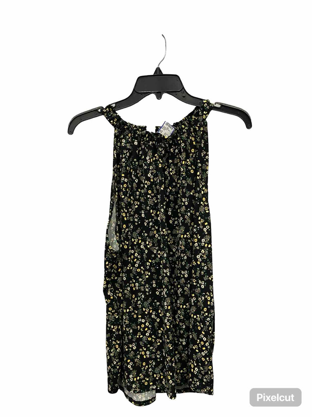 Adriana Papell Size XL Black Yellow Floral Tank Top