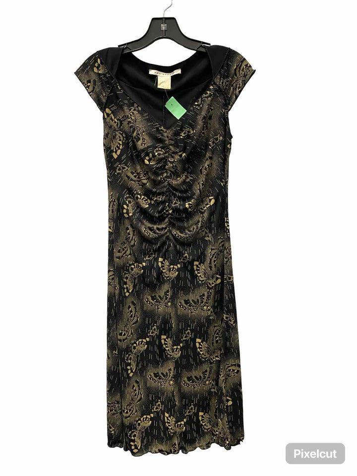 Max Studio Size xs/s Black Brown Butterfly Dress