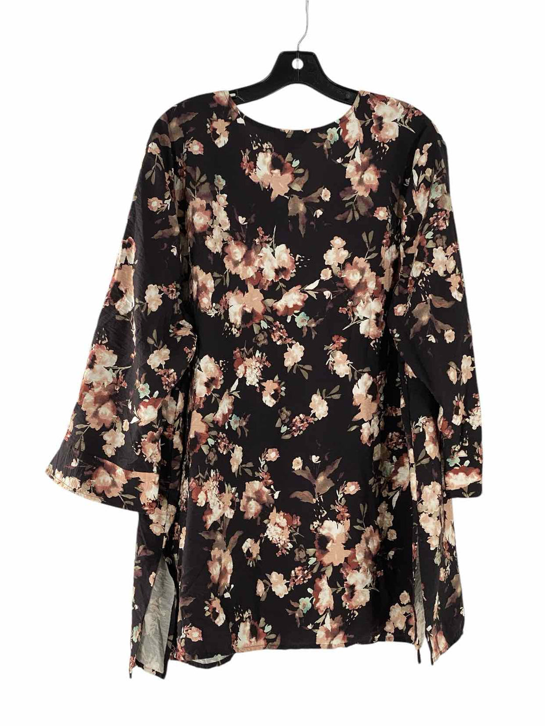 J.Jill Size 3X Black Pink Floral Long Sleeve Shirts