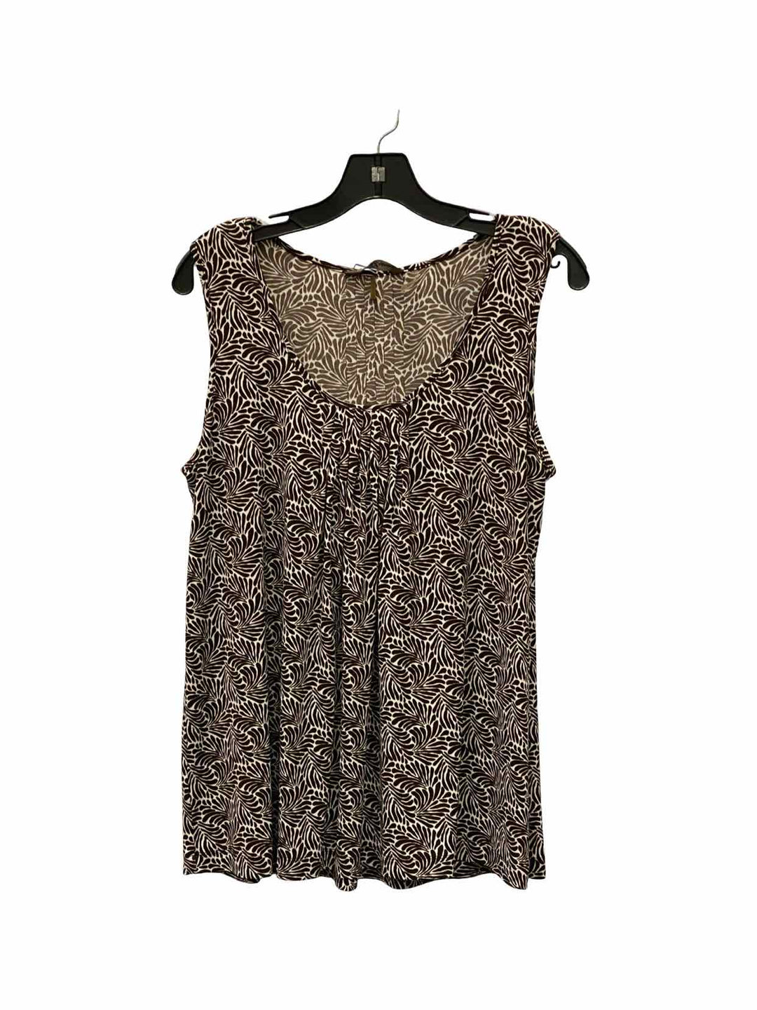Tommy Bahama Size L Brown White Print Tank Top
