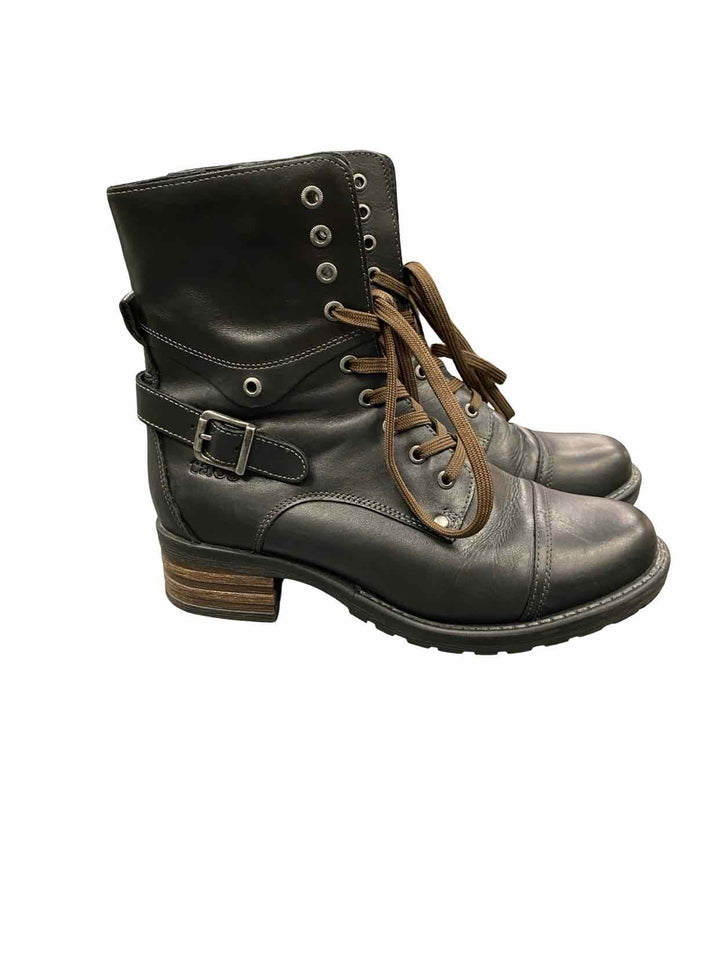 Taos Shoe Size 38 Black Leather Crave Boots(Ankle)