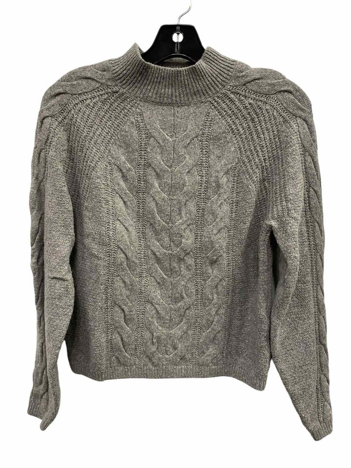 Banana Republic Size XS Gray Cable Knit 80% Wool Sweater