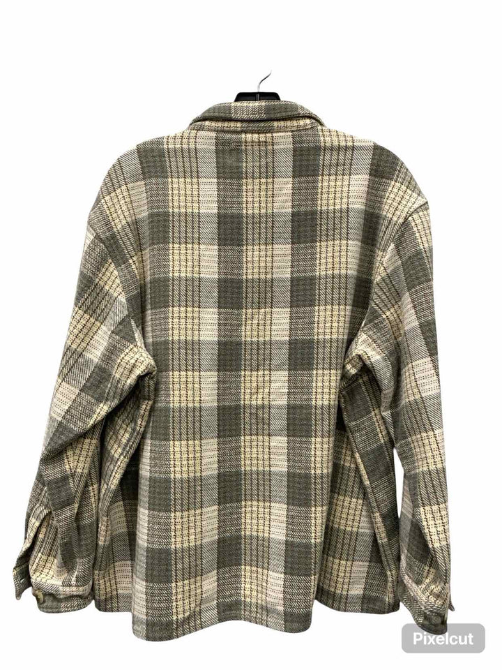 Cabela's Size XL Green Plaid Long Sleeve Shirts