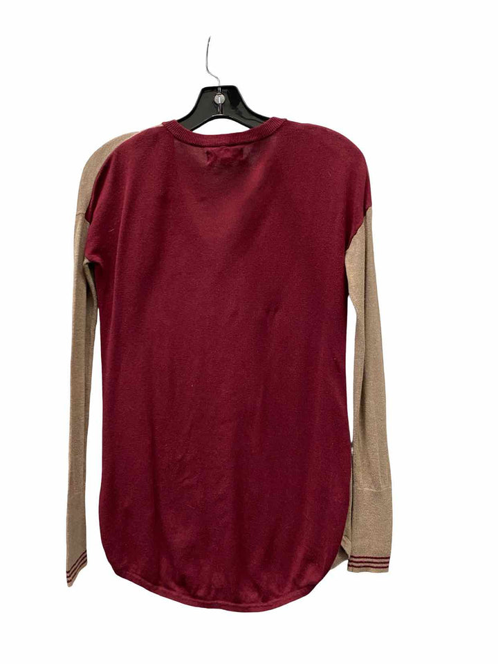 If It Were Me Size XS Brown Burgundy Sweater