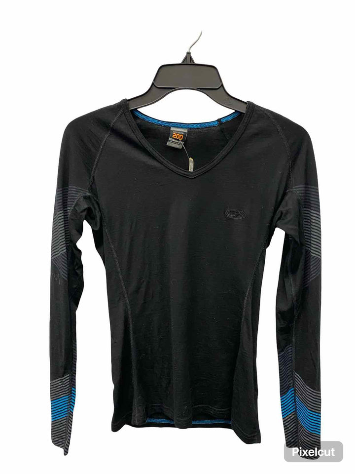 Icebreaker Size S Black BodyFit+ 200 Athletic Long Sleeve