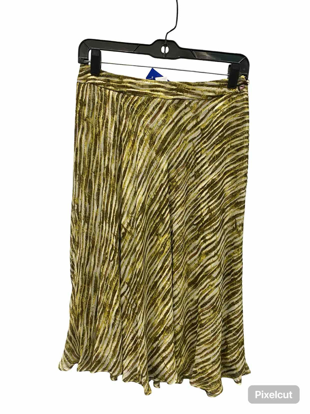 Jones New York Size 6 Yellow Print 100% silk Skirt