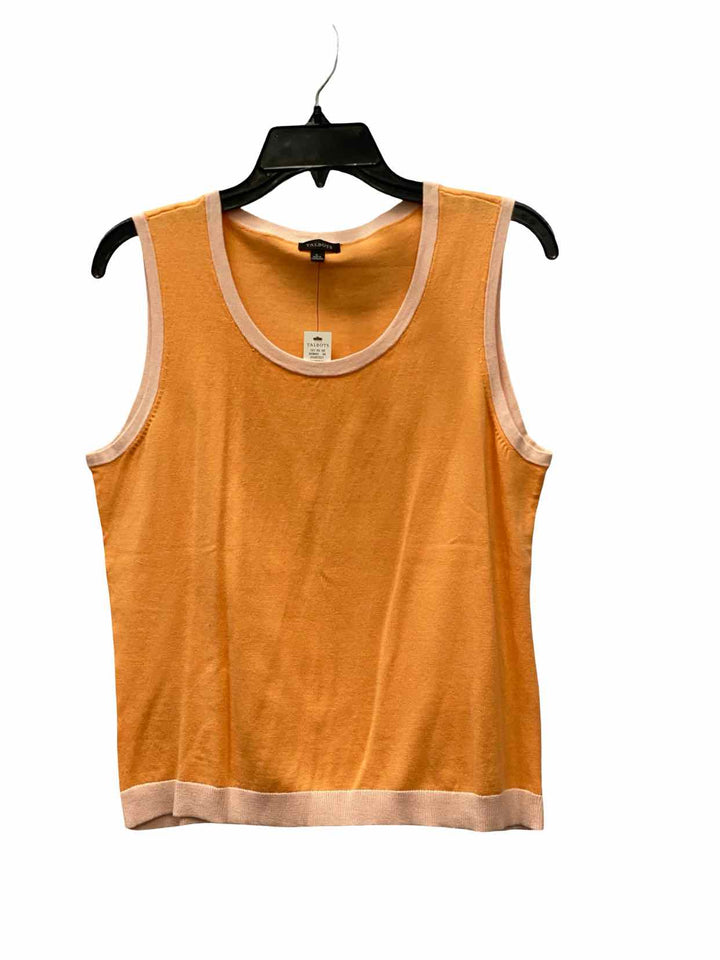 Talbots Size L Orange Pink Tank Top