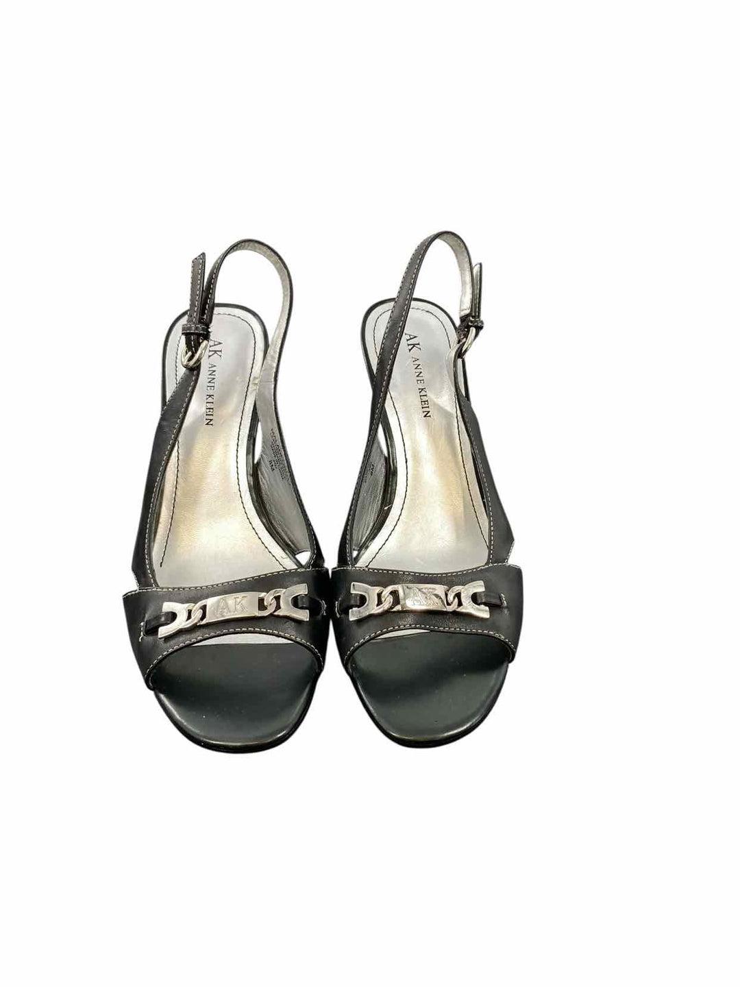 Anne Klein Shoe Size 8 Black Leather Heels