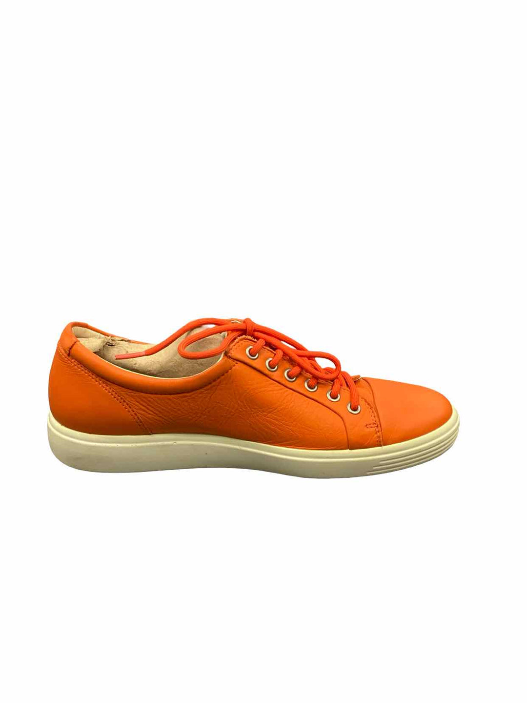 Ecco Shoe Size 11 Orange Leather Soft 7 Sneakers