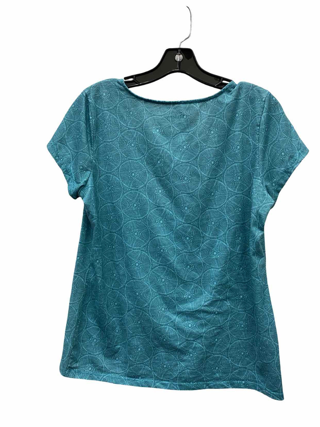 LL Bean Size M Blue Print Short Sleeve Shirts