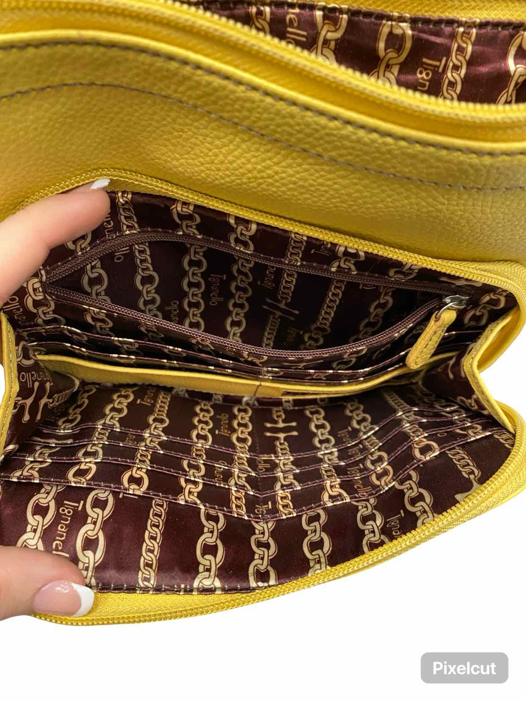 Tignanello Yellow Crossbody Purse