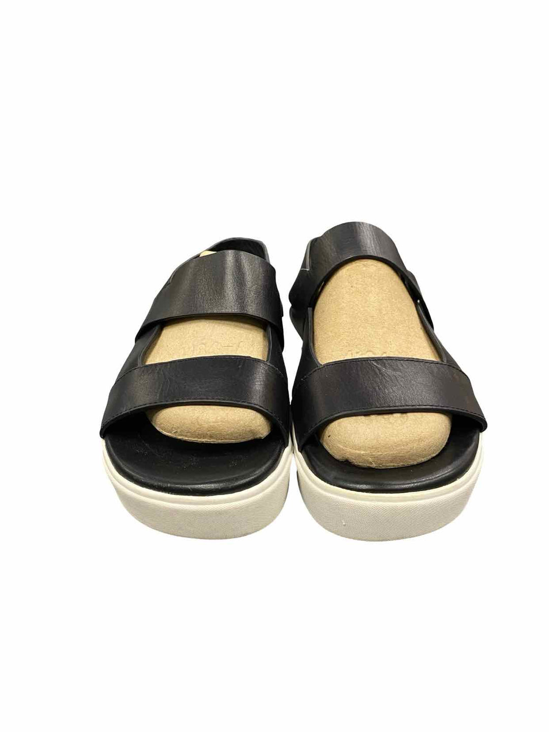 DKNY Shoe Size 6.5 Black Leather Penzi Slingback Sandals