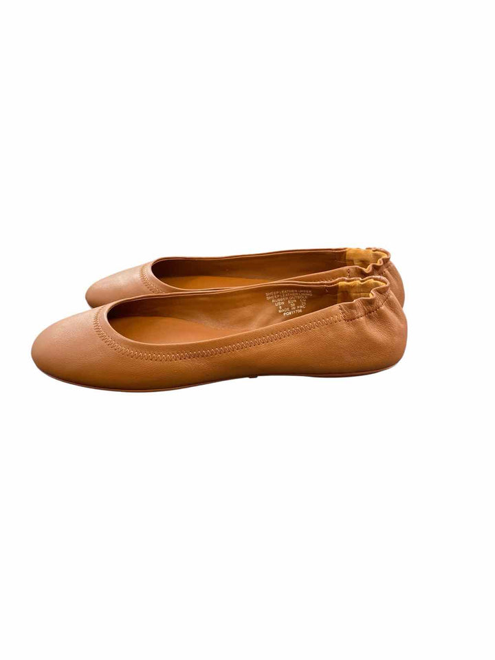 Quince Shoe Size 8 Brown Leather Flats