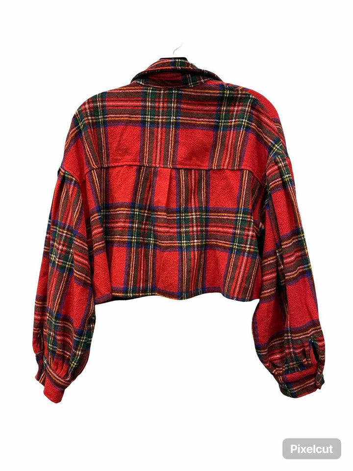 HYFVE Size M Red Multi Flannel Jacket