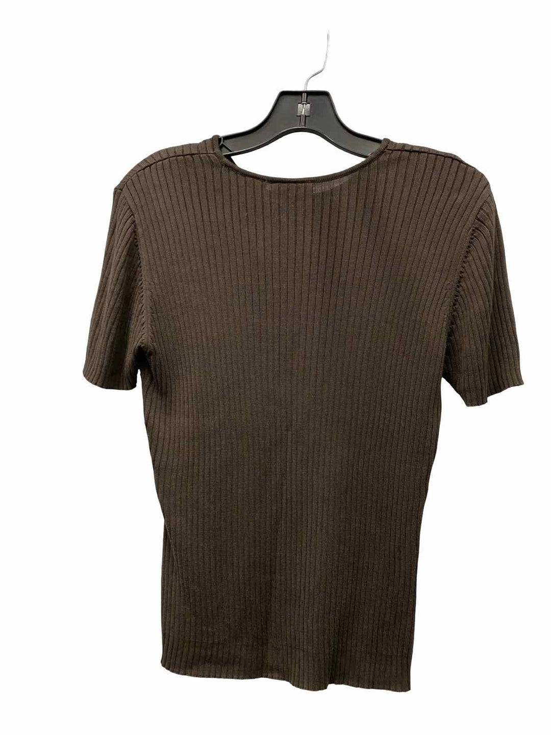 Preview Size L Brown Silk Short Sleeve Shirts