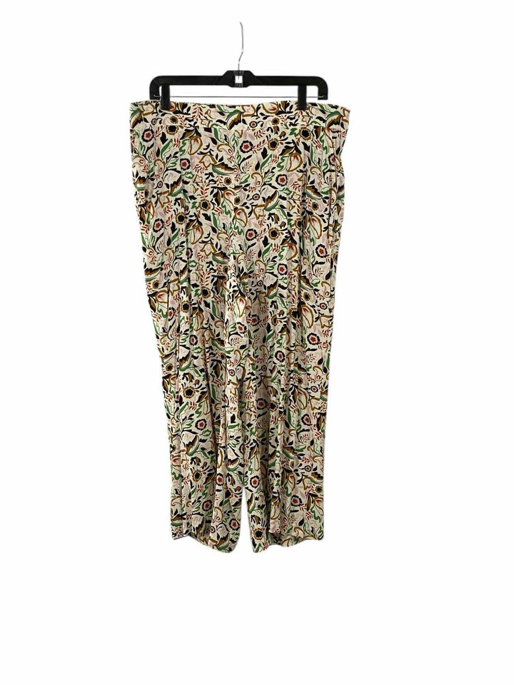 Tahari Size XL Multi-Color Print Crop Pants