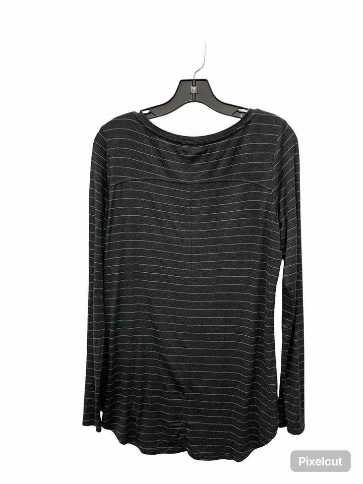 PrAna Size S Black Blue Striped Long Sleeve Shirts