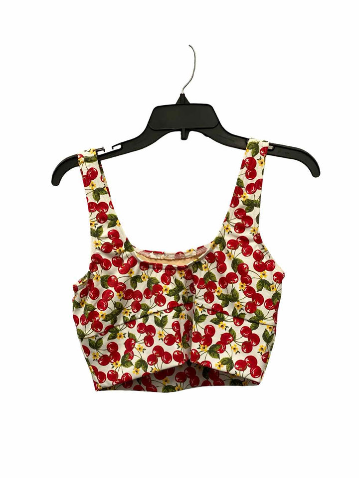 Lycra Size 6/8 Red White Cherries Swimsuit