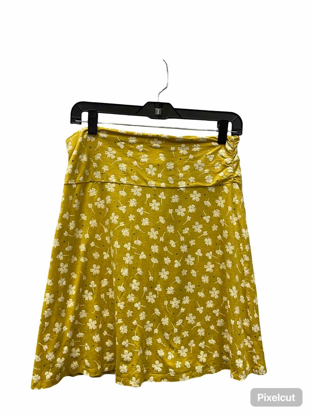 Toad & Co. Size S Yellow White Floral 48% organic cotton 48% tincel Skirt