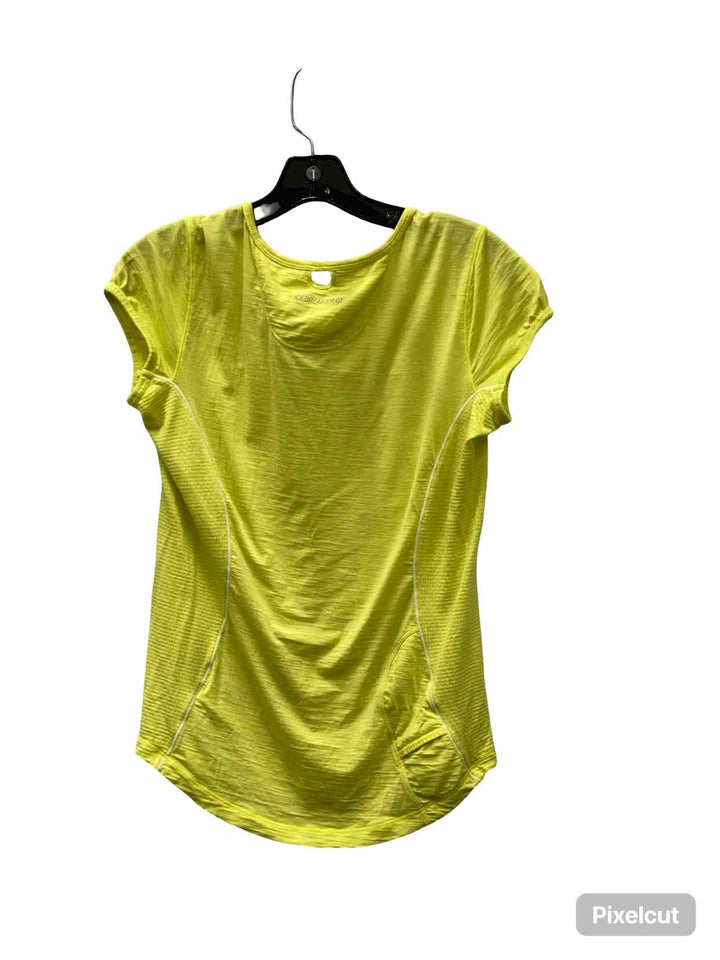 Ice Breaker Size M Yellow Athletic Short Sleeve