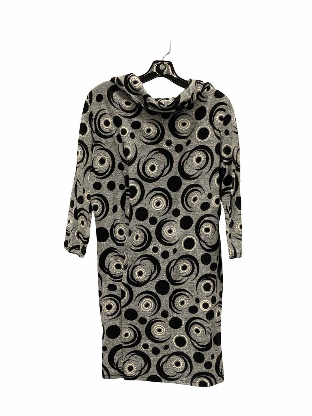 Joseph Ribkoff Size 16 Gray Black Print Dress