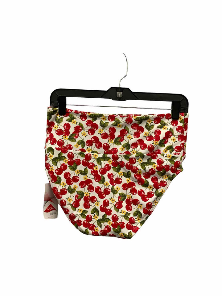Lycra Size 6/8 Red White Cherries Swimsuit