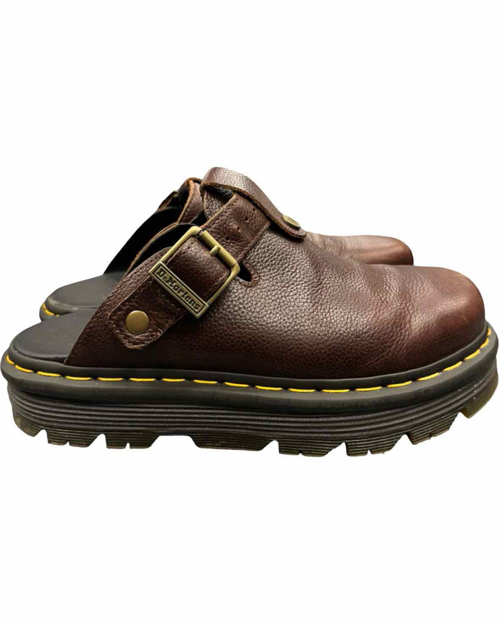 Dr. Marten Shoe Size 9 Brown Leather Leather Clogs