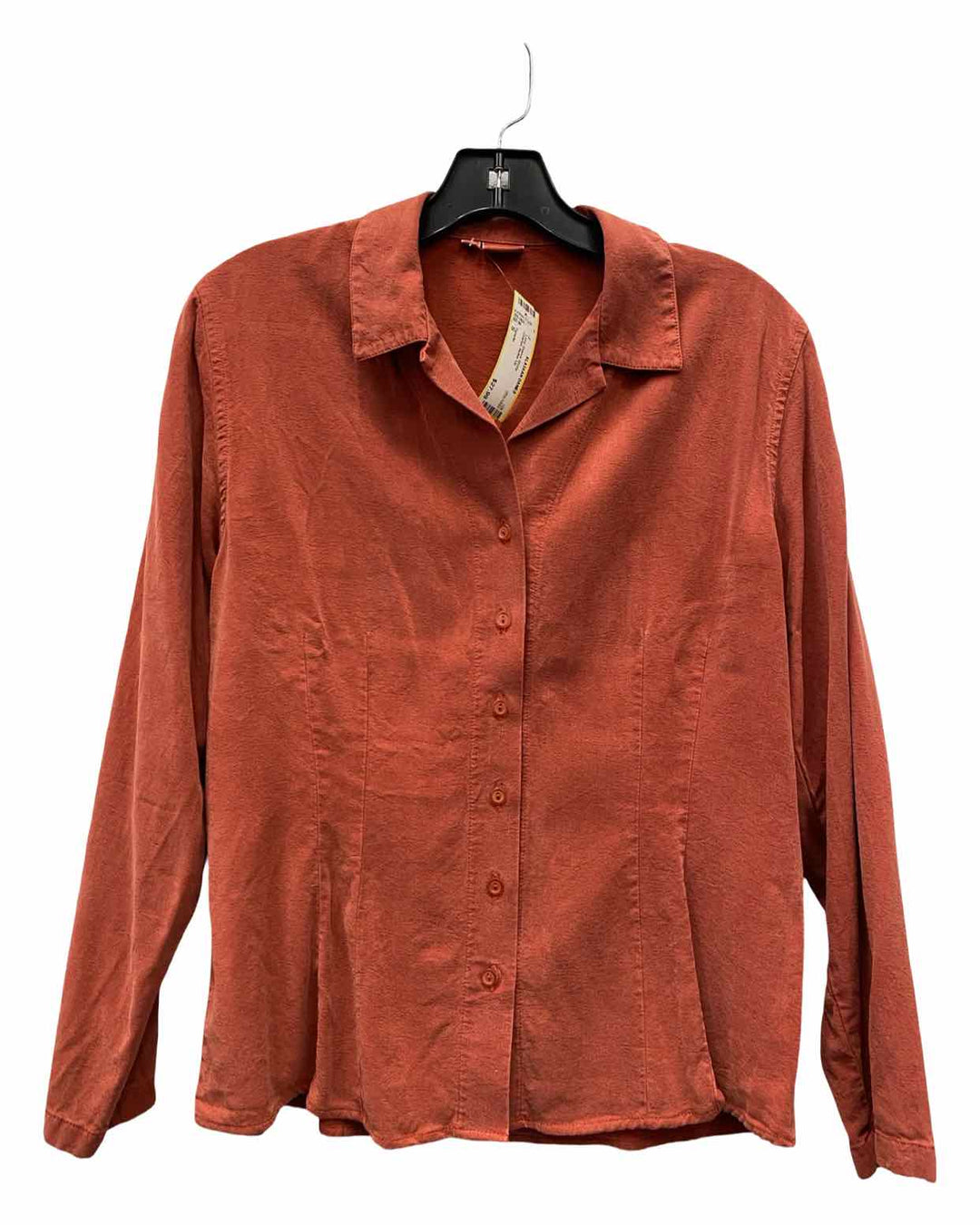 Tianello Size S Orange Long Sleeve Shirts