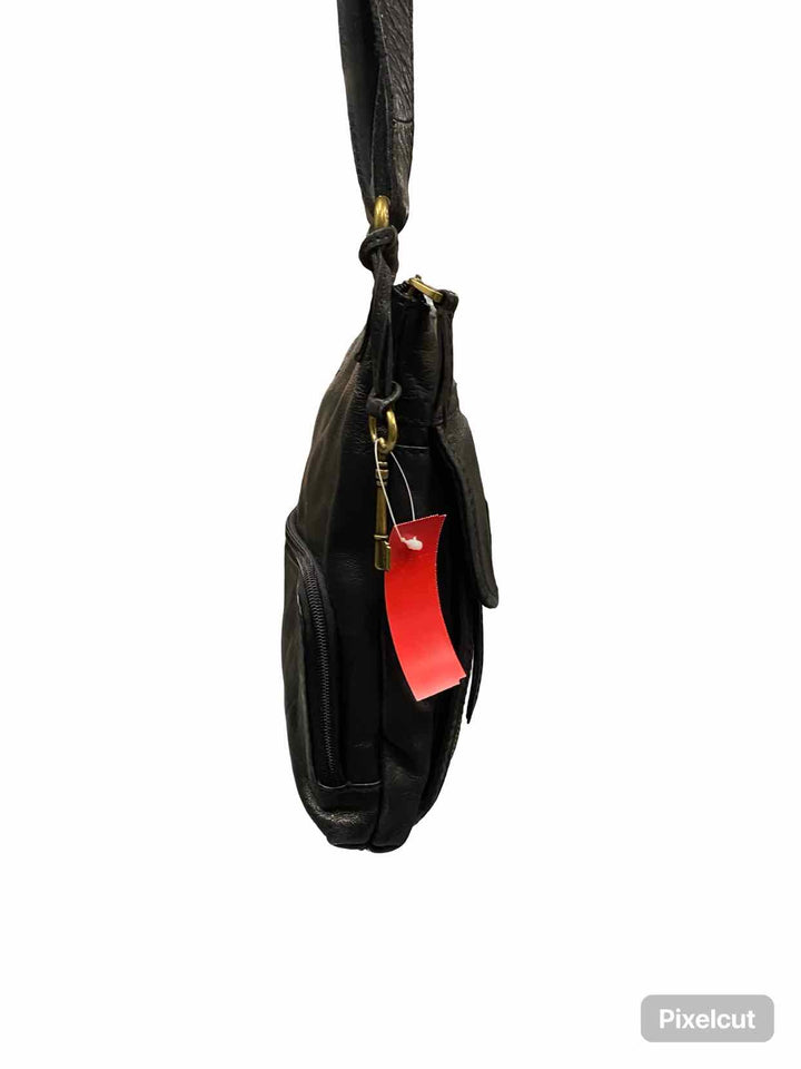 Fossil Black Stanton Traveler Purse