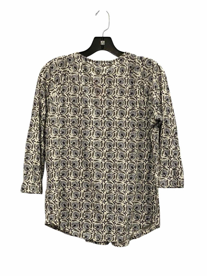 Lucky Brand Size S White Print Long Sleeve Shirts