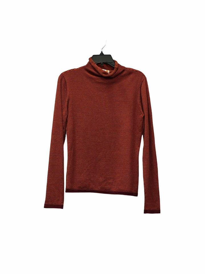 Title Nine Size S Orange Striped Long Sleeve Shirts