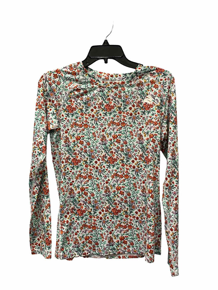 Rabbit Size S Green Orange Floral Athletic Long Sleeve