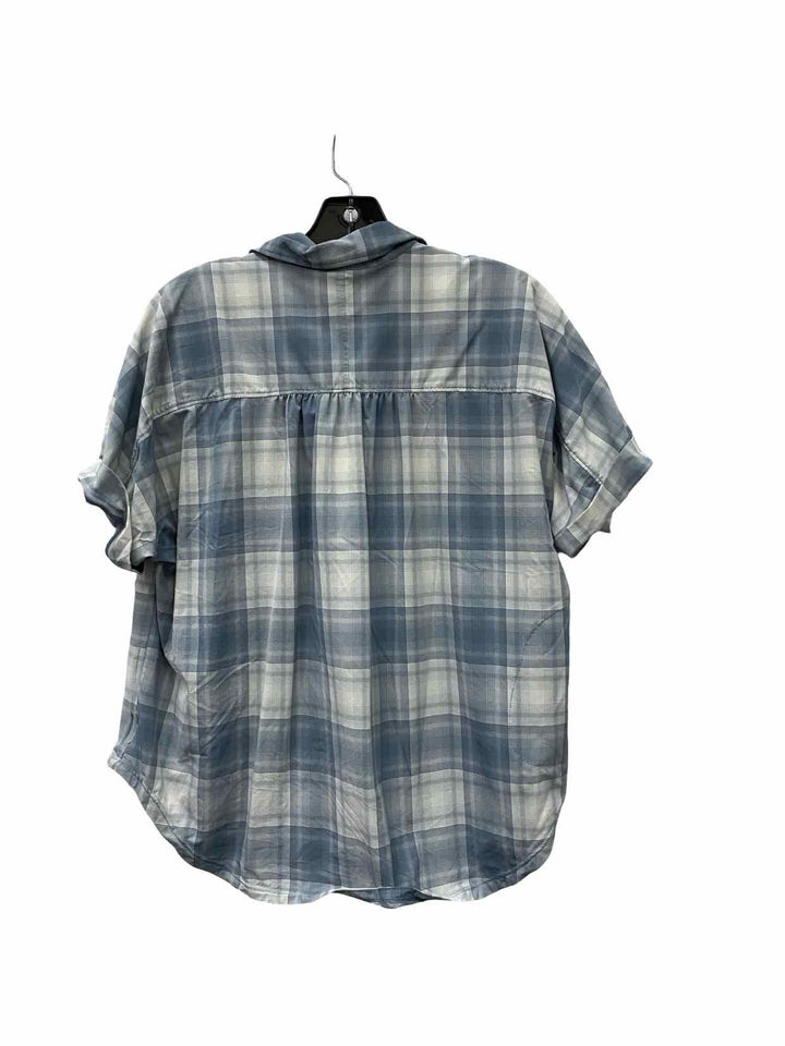 Outdoor Research Size S Blue Plaid Short Sleeve Shirts