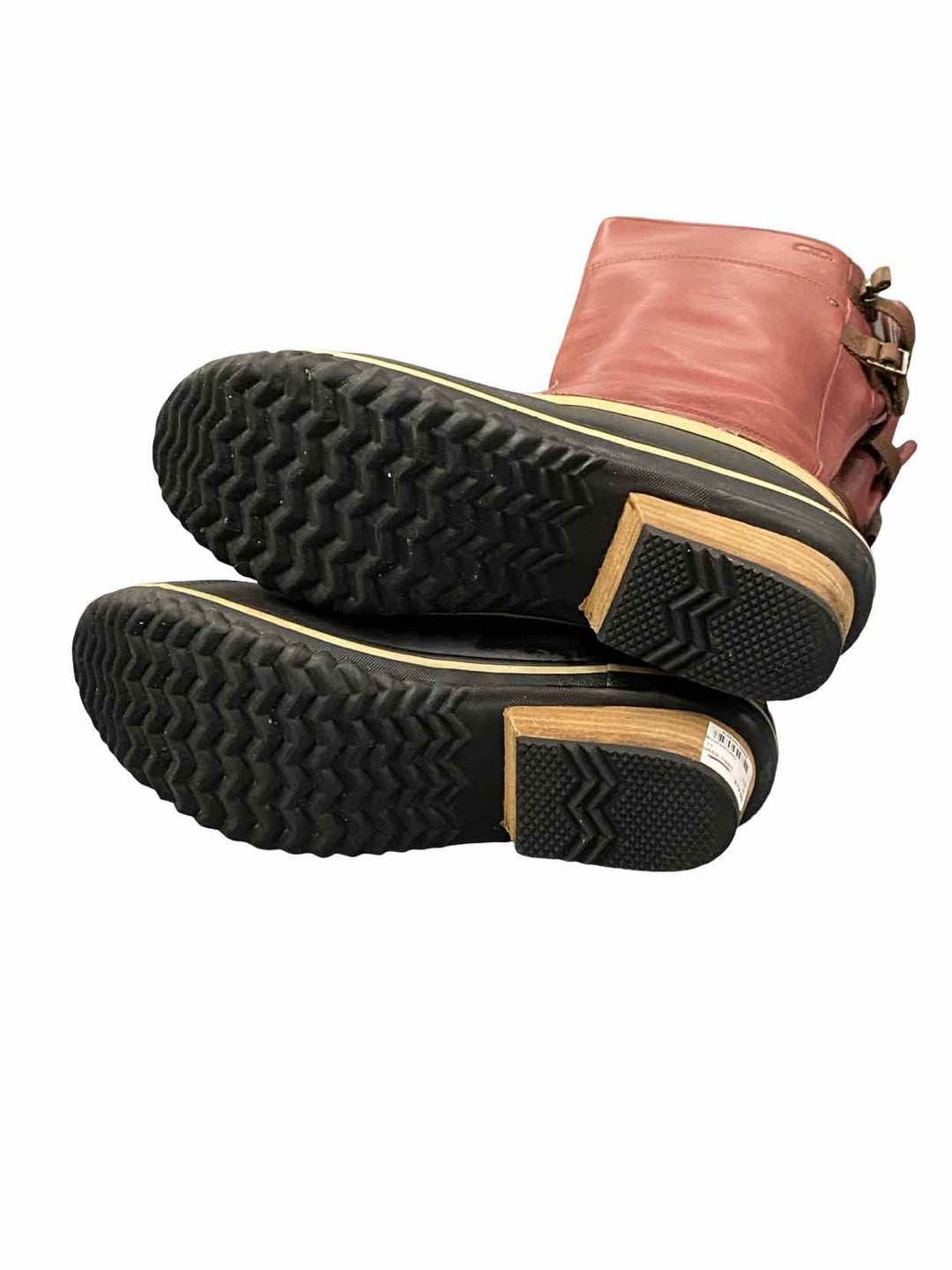 Sorel Shoe Size 11 Red Leather Slimpack Riding Tall II Boots(knee)