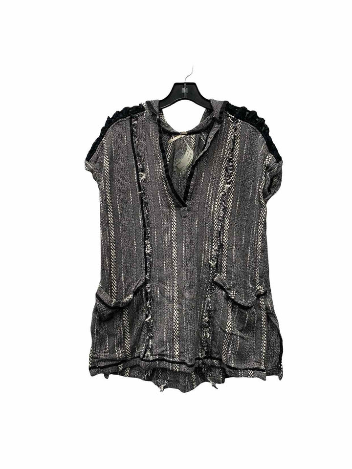 Free People Size XS Black Grey Short Sleeve Shirts
