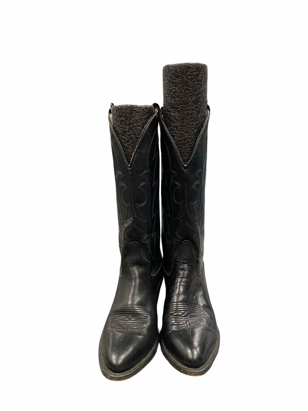 Laredo Shoe Size 6 Black Leather Cowboy Boots(knee)