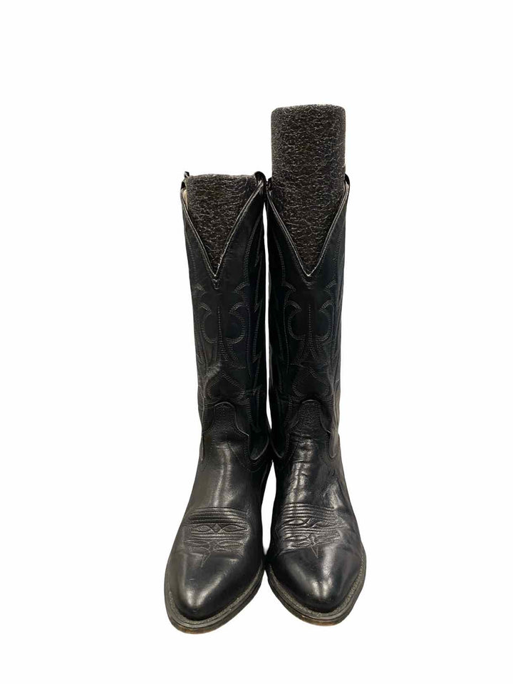 Laredo Shoe Size 6 Black Leather Cowboy Boots(knee)