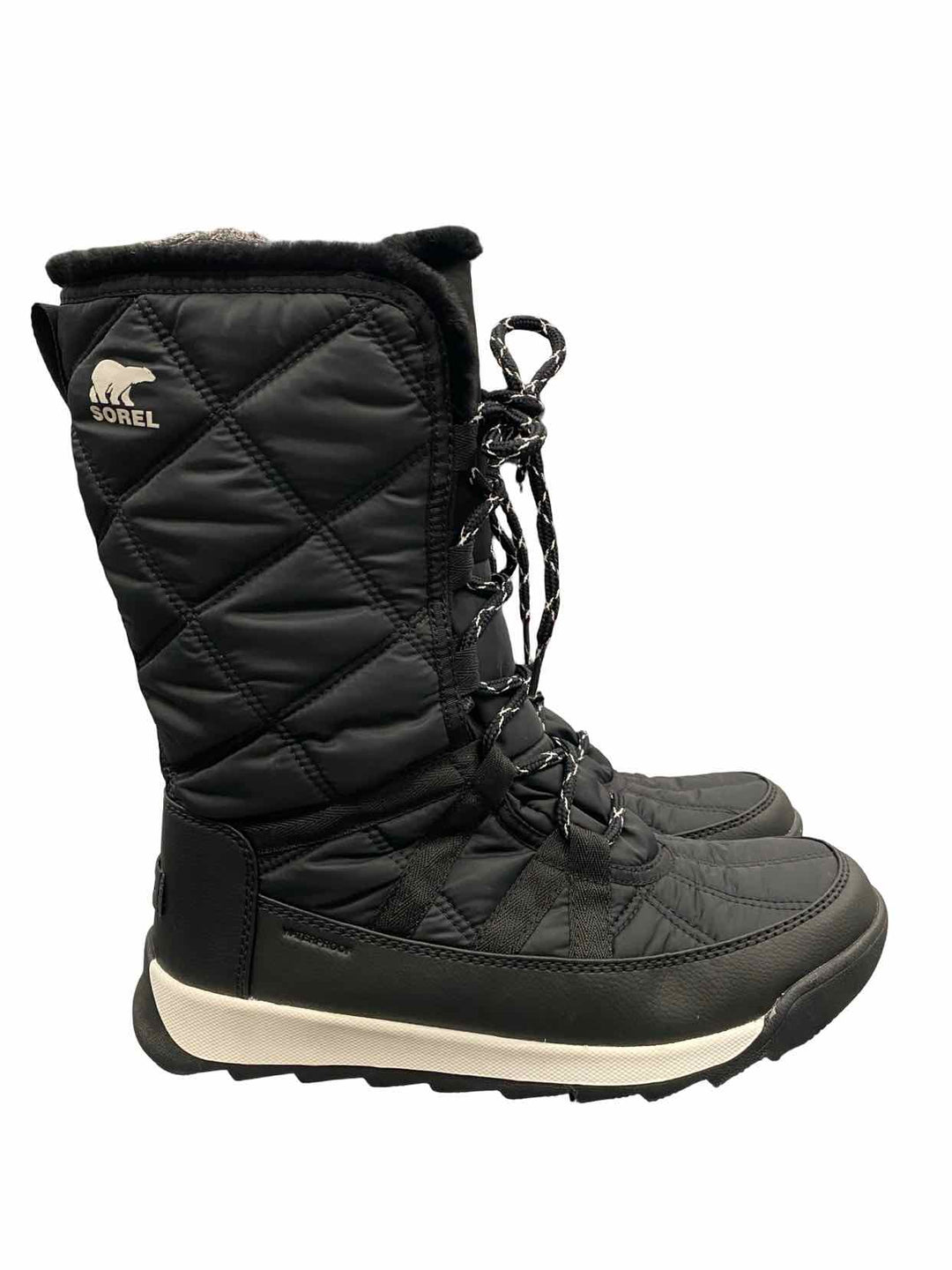 Sorel Shoe Size 9 Black Waterproof Whitney II Tall Lace Boots(knee)