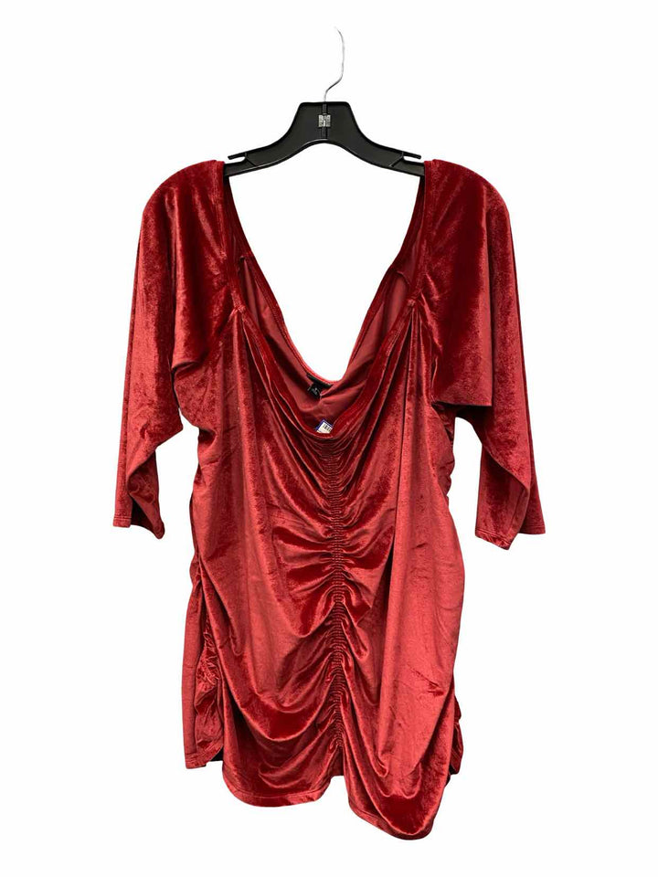 Torrid Size 4 Red Velvet Long Sleeve Shirts