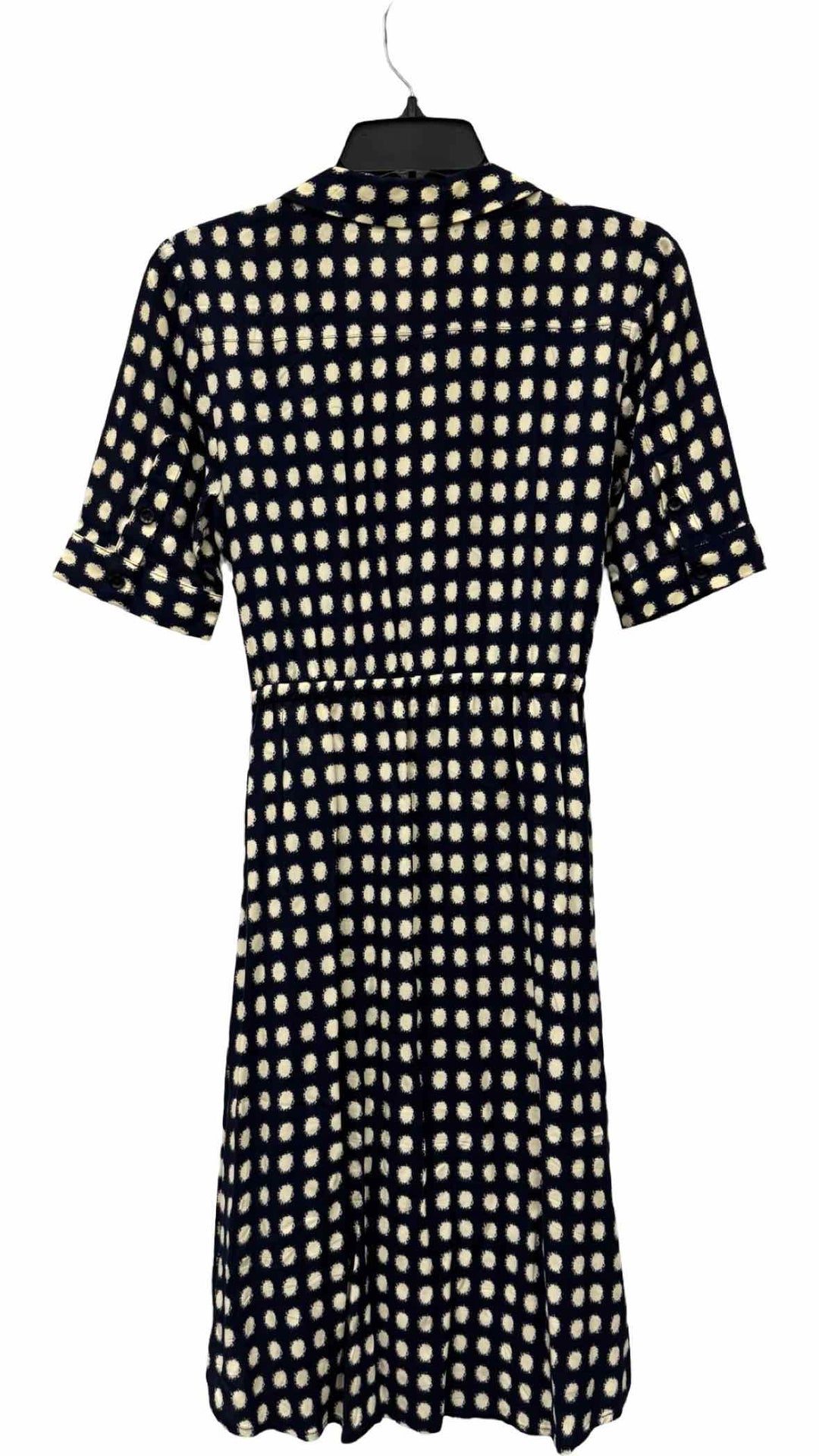 11.1 Tylho Size XS Navy Blue Cream Polka Dot Dress