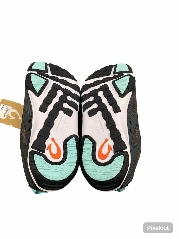 OluKai Shoe Size 8.5 Grey Orange Water Shoes 'Eleu Trainer Sneakers