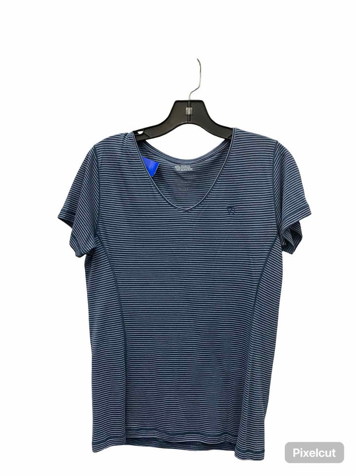 Fjall Raven Size L Blue stripe Short Sleeve Shirts