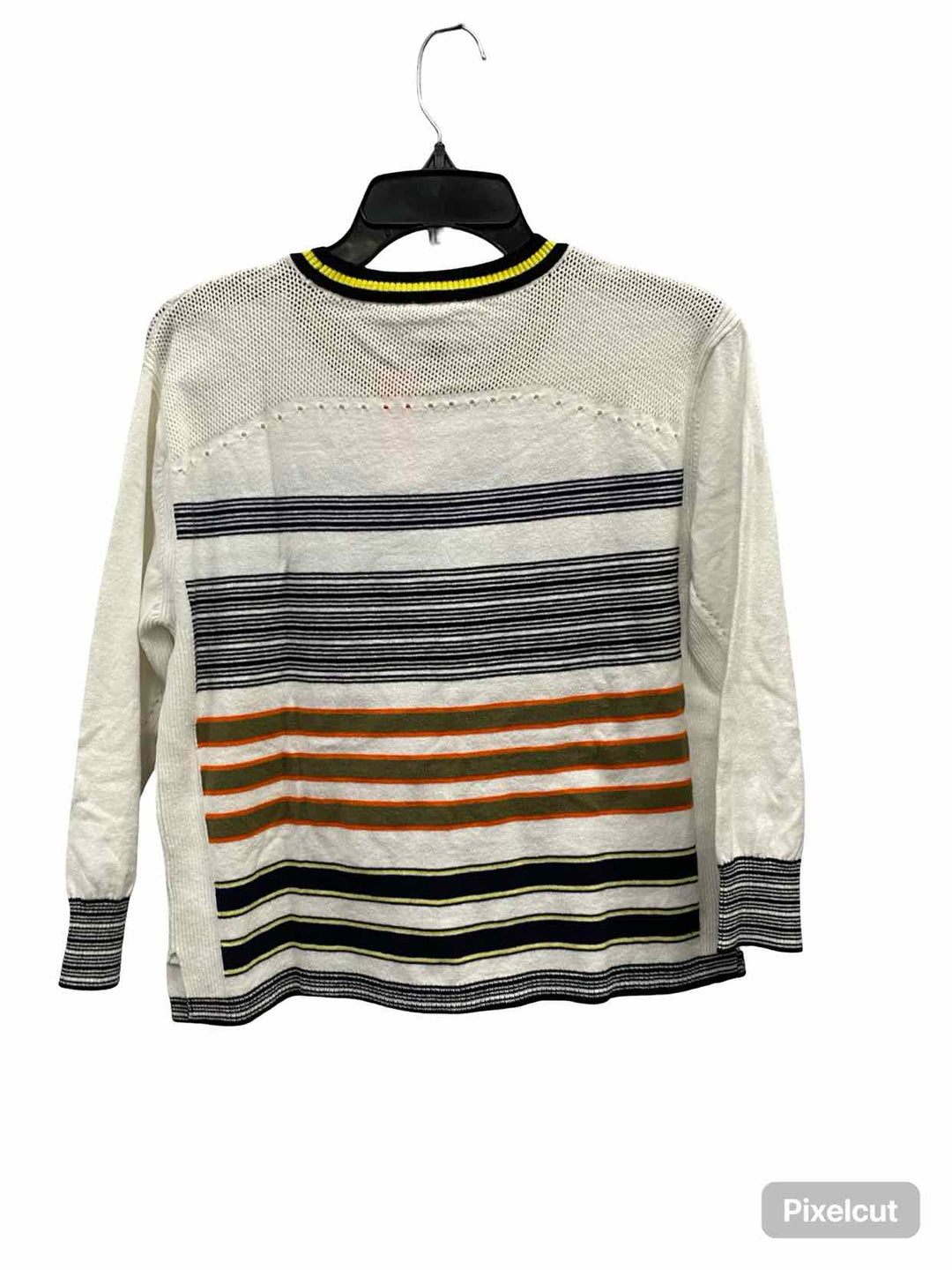 Cabi Size XS White Multi Striped Sweater