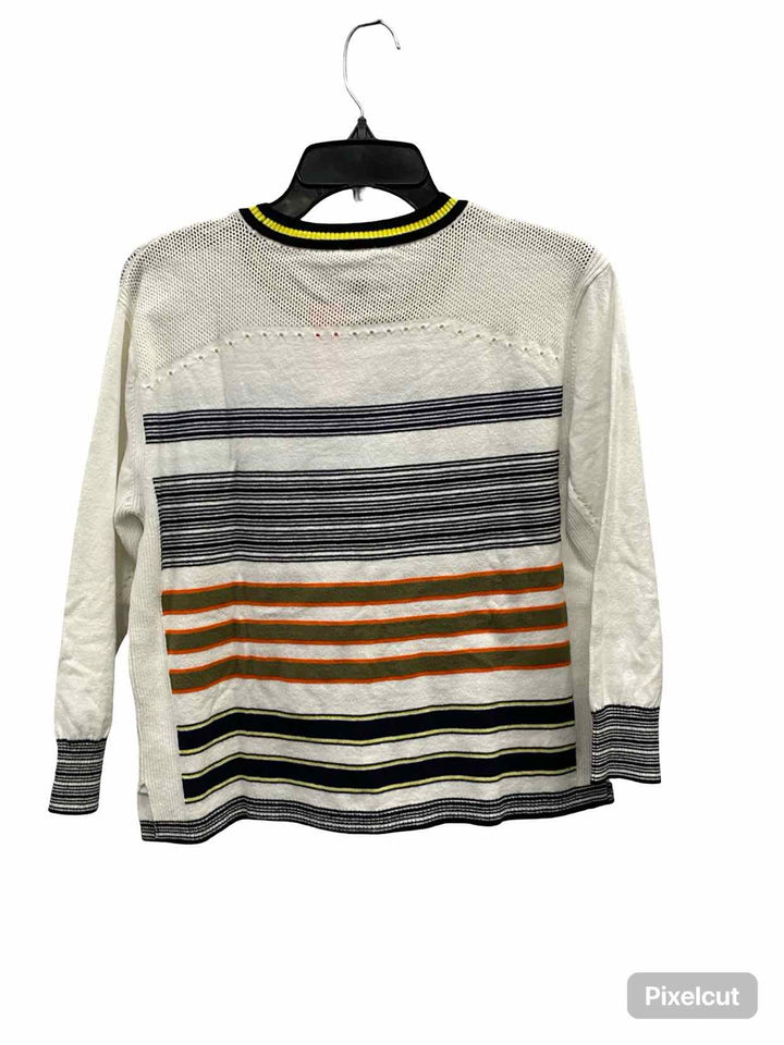 Cabi Size XS White Multi Striped Sweater