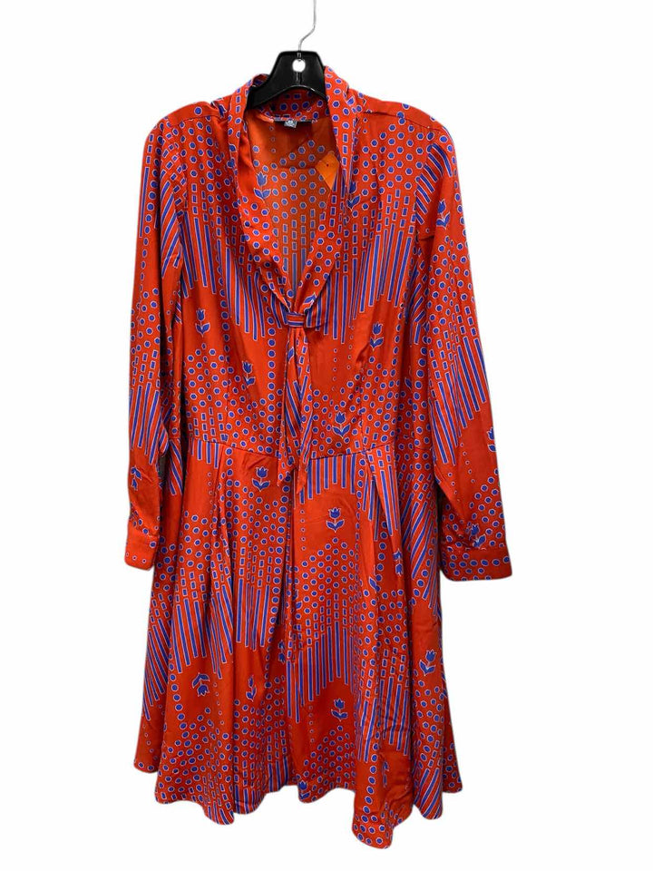 ModCloth Size 20 Orange Blue Dress