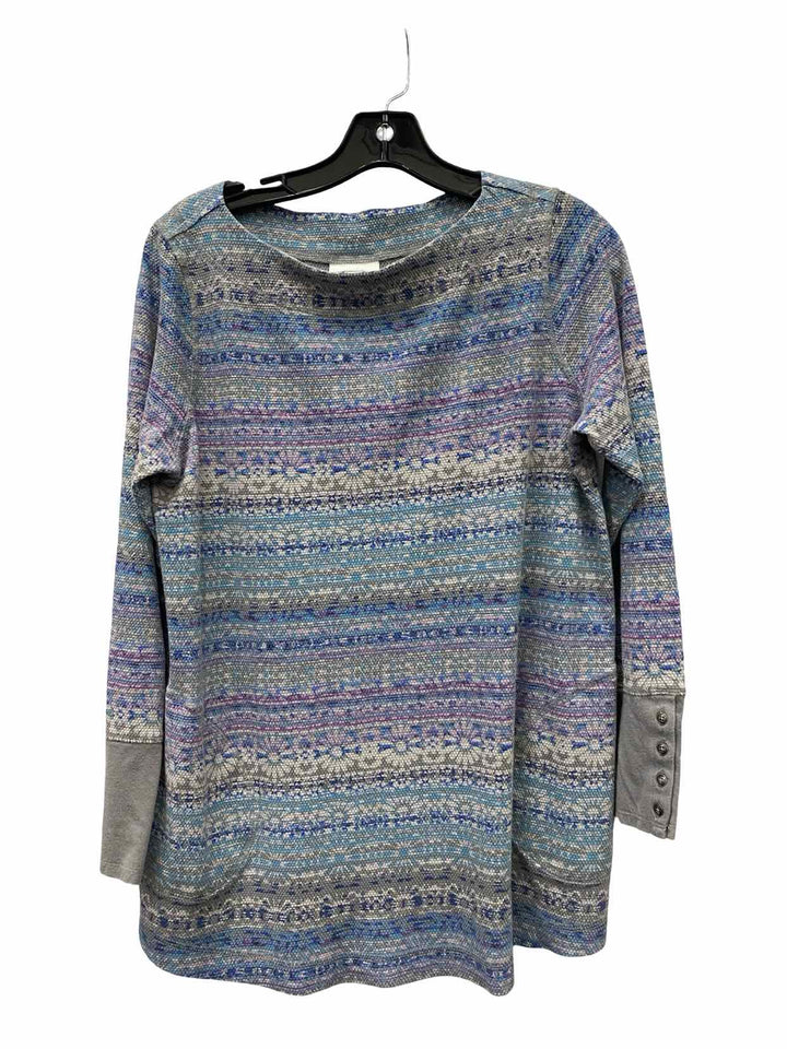 J Jill Size M Blue Grey 100% cotton Sweater