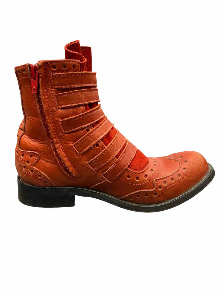 John Fluevog Shoe Size 6 Red Leather Adrians Alli Boots(Ankle)